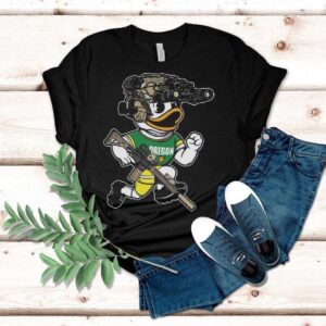 Oregon Duck Mascot Gun Otx 2025 Shirt