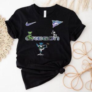Oregon Ducks Grateful Dead 60th Anniversary Bear Mascots Shirt