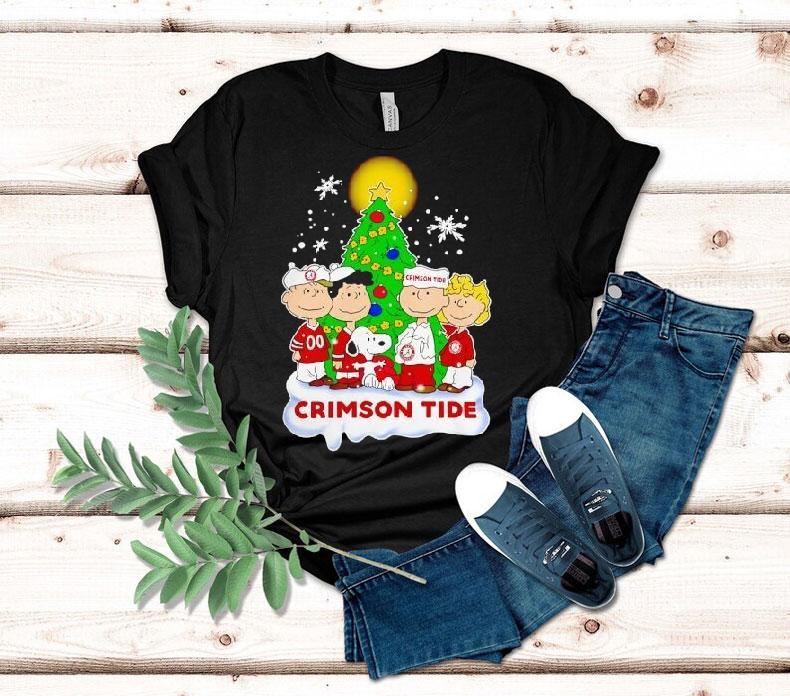Peanuts Characters Alabama Crimson Tide Christmas Shirt 4  Peanuts Characters Alabama Crimson Tide Christmas Tshirt