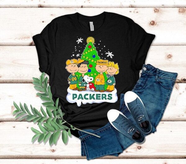 Peanuts Characters X Green Bay Packers Chrismas Shirt
