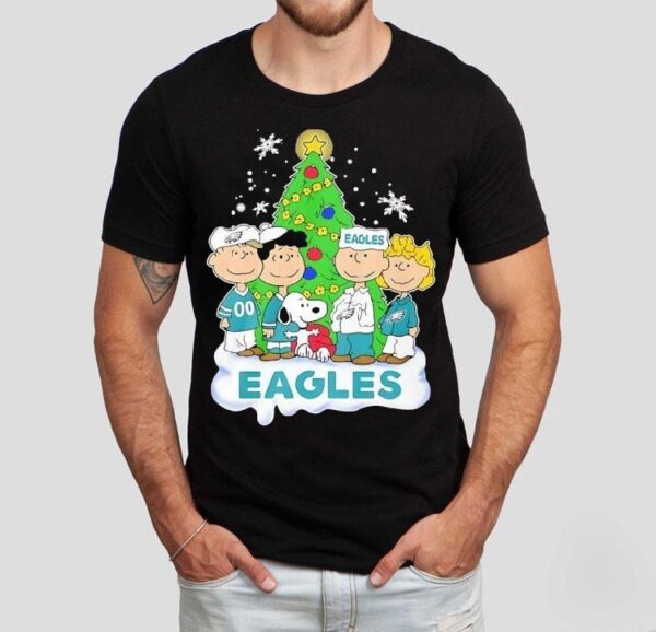 Peanuts Characters X Philadelphia Eagles Chrismas Shirt
