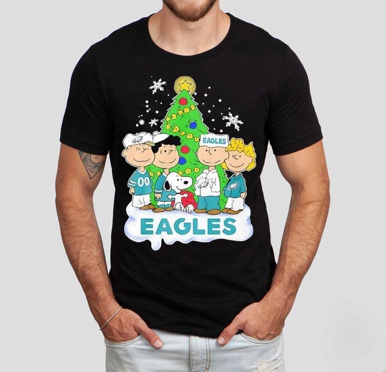 Peanuts Characters X Philadelphia Eagles Chrismas Shirt 4  Peanuts Characters X Philadelphia Eagles Chrismas Tshirt