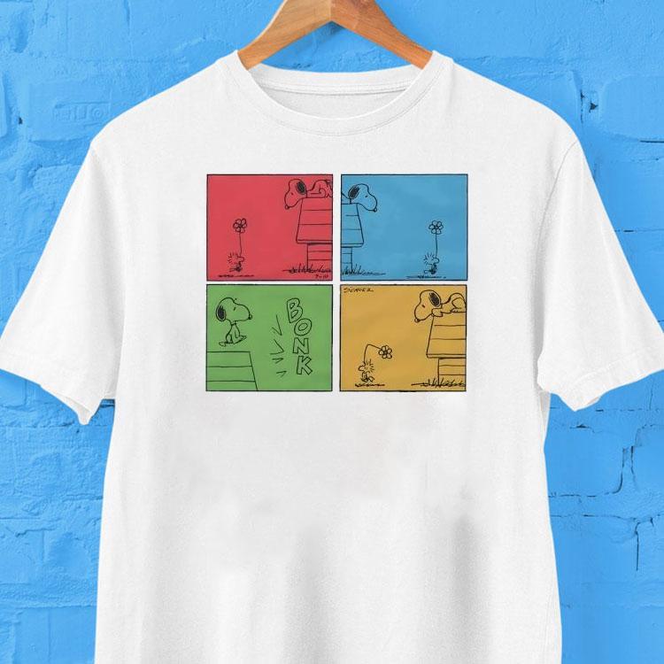 Peanuts Snoopy And Woodstock Panels Tshirt