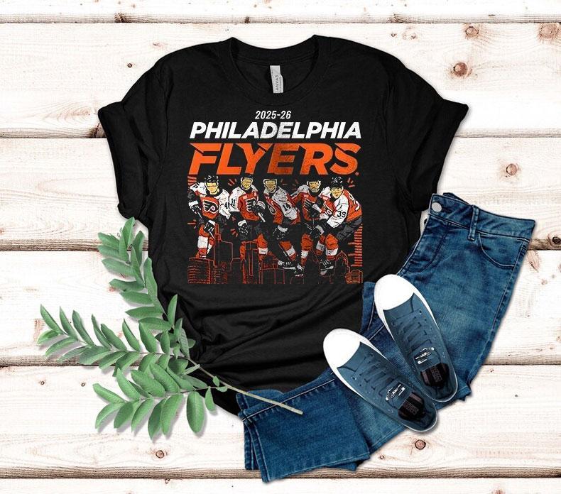 Philadelphia Flyers 2025 2026 Home Opener Team Shirt 4 Philadelphia Flyers Home Opener Team Tshirt