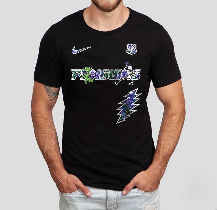 Pittsburgh Penguins Grateful Dead Night 2025 Logo Shirt 4  Pittsburgh Penguins Grateful Dead Night  Logo Tshirt