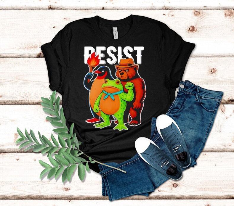 Portland Frog Protester Resist Animals Shirt 4  Portland Frog Protester Resist Animals Tshirt