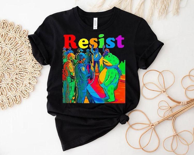Portland Frog Resist Colors Shirt 4  Portland Frog Resist Colors Tshirt
