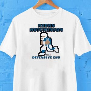 Quaterback Aidan Hutchinson Detroit Lions Defensive End Retro Baller Shirt