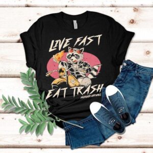 Raccoon Pizza Live Fast Eat Trash Tshirt