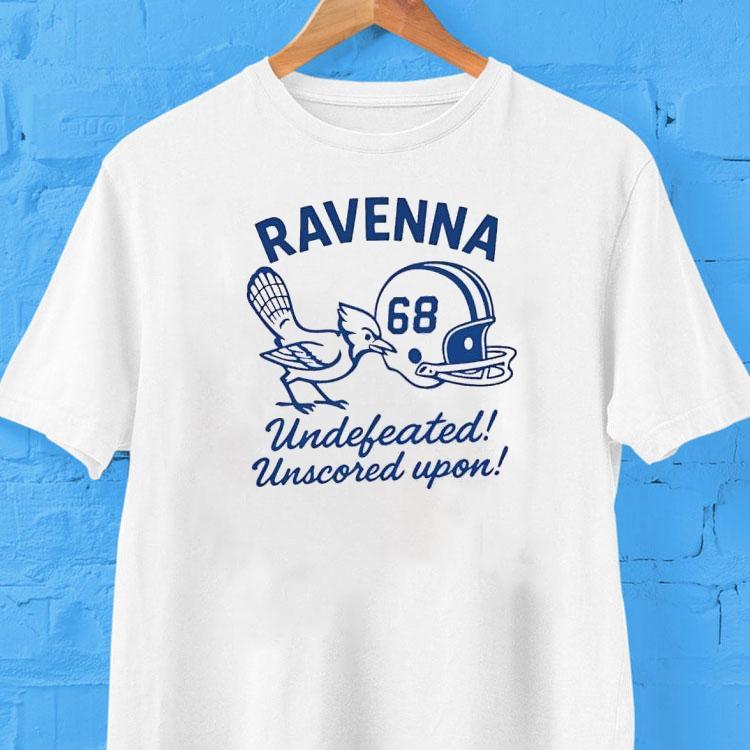  Ravenna Football Helmet Undefeated Unscored Upon  Tshirt
