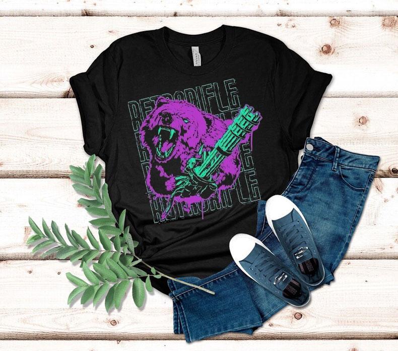 Retro Rifle Bear Arms Shirt 4 Retro Rifle Bear Arms Tshirt