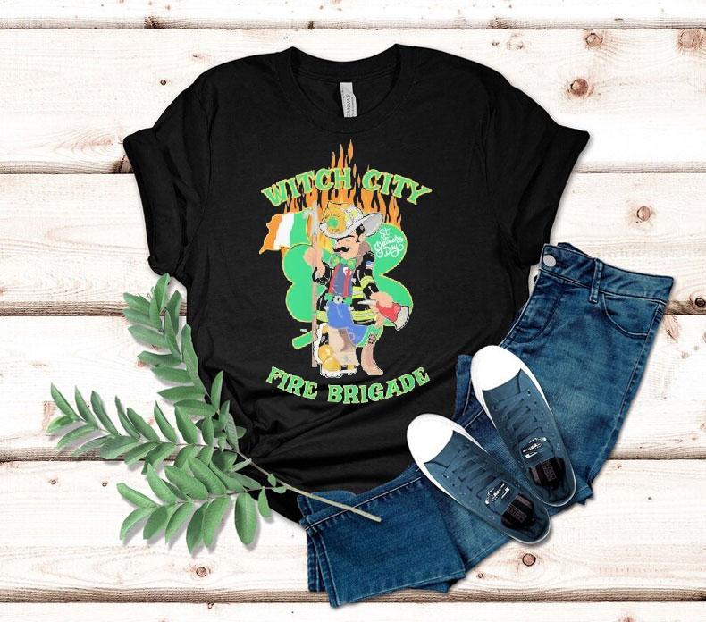 Salem Witch City Fire Brigade St. Patrick's Day Shirt 4  Salem Witch City Fire Brigade St Patrick S Day Tshirt