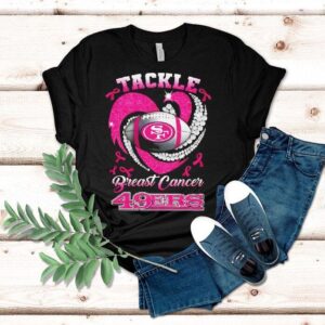 San Francisco 49ers Breast Cancer Awareness Tackle Heart Shirt San Francisco 49ers Breast Cancer Awareness Tackle Heart Shirt