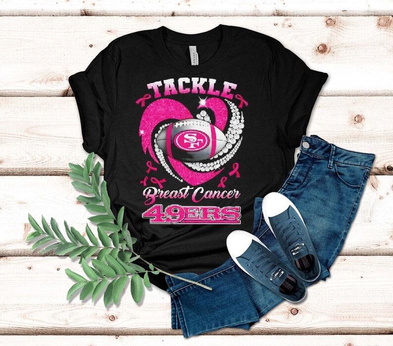 San Francisco 49ers Breast Cancer Awareness Tackle Heart Shirt 4  San Francisco Ers Breast Cancer Awareness Tackle Hear Tshirt