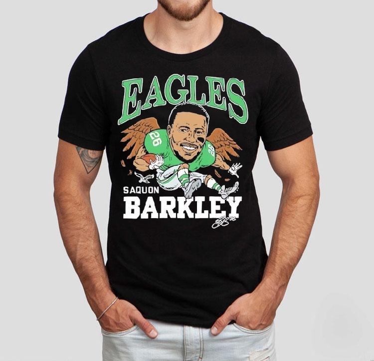 Saquon Barkley Philadelphia Eagles Football Signature Caricature Shirt 4  Saquon Barkley Philadelphia Eagles Football Signature Caricature Tshirt