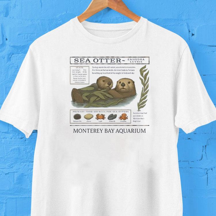 Sea Otter Monterey Bay Aquarium Inspired Marine Life Shirt 2 Sea Otter Monterey Bay Aquarium Inspired Marine Life Tshirt