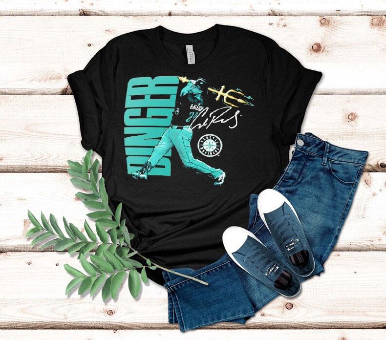 Seattle Mariners Cal Raleigh Trident Swing Signature Shirt 4  Seattle Mariners Cal Raleigh Trident Swing Signature Tshirt