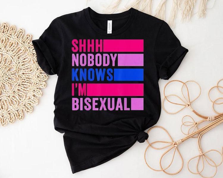 Shhh Nobody Knows I'm Bisexual Shirt 4 Shhh Nobody Knows I M Bisexual Tshirt
