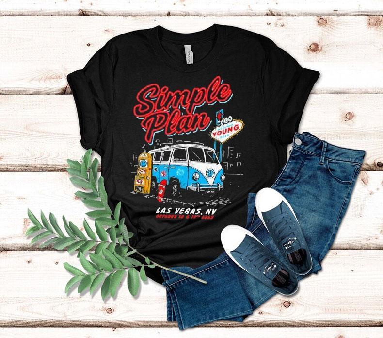 Simple Plan When Young 10-19-2025 Las Vegas Event Shirt 4  Simple Plan When Young    Las Vegas Even Tshirt