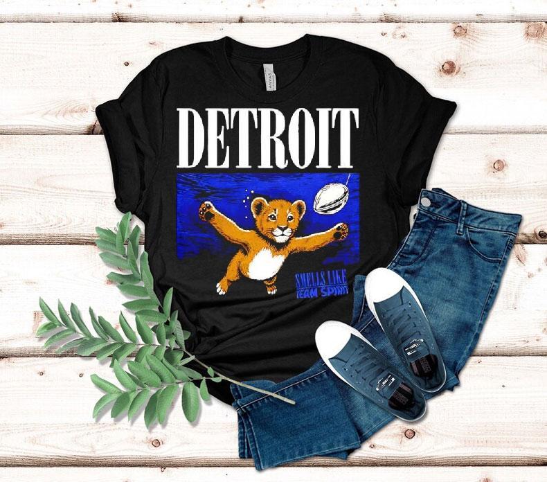  Smells Like Team Spirit Detroit Lions Tshirt