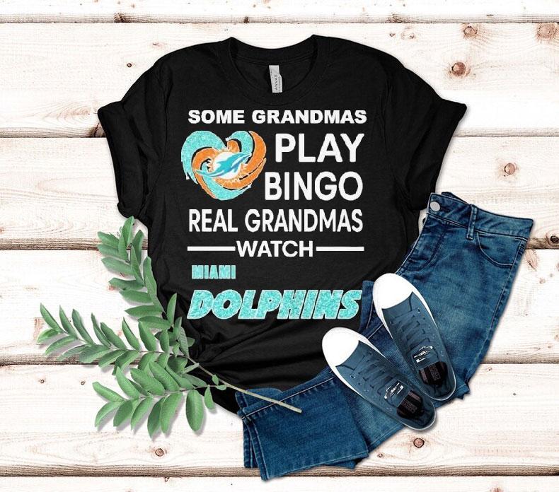 Some Grandmas Play Bingo Real Grandmas Watch Miami Dolphins Diamond Heart Shirt 4 Some Grandmas Play Bingo Real Grandmas Watch Miami Dolphins Diamond Hear Tshirt