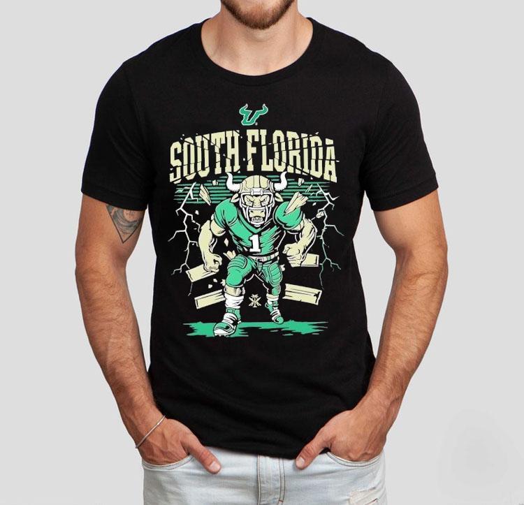 South Florida Bulls Football Mascot Shirt 4 South Florida Bulls Football Masco Tshirt