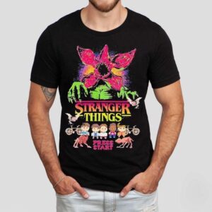 Stranger Things Eleven Mike Dustin Lucas Will Press Star Tshirt