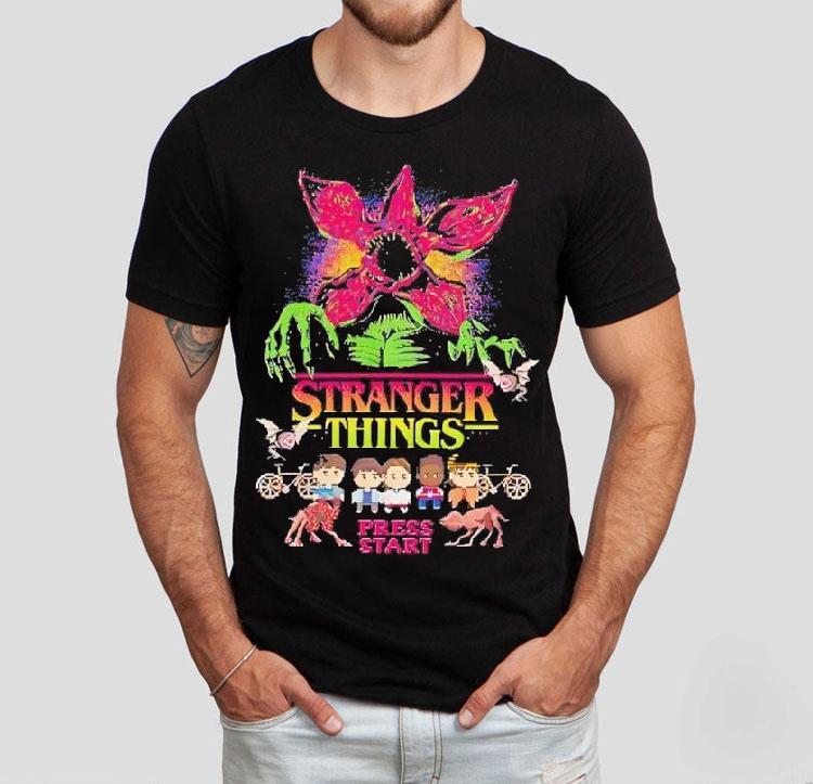  Stranger Things Eleven Mike Dustin Lucas Will Press Star Tshirt