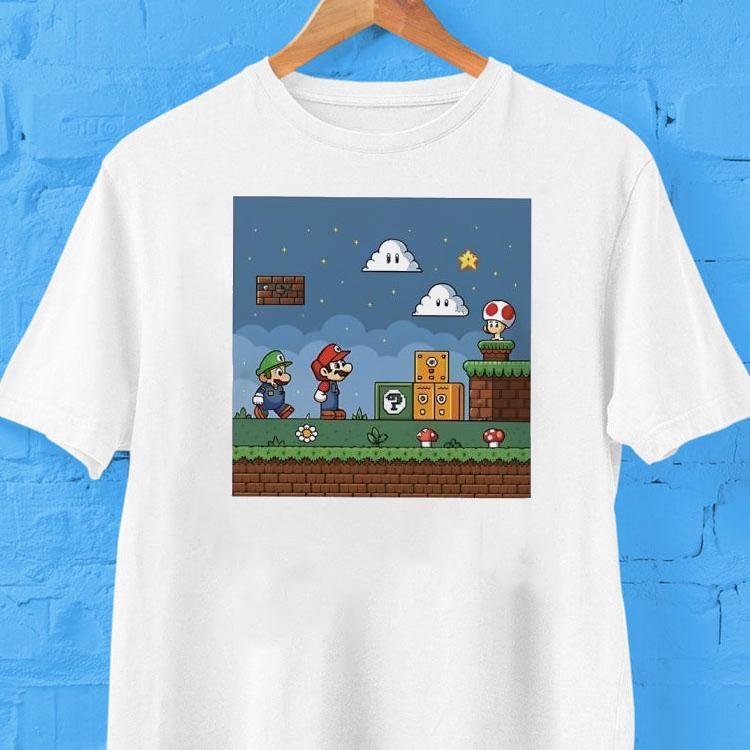 Super Mario Bros Video Game Shirtsuper Mario Bros Video Game Shirt 2  Super Mario Bros Video Game Super Mario Bros Video Game Tshirt