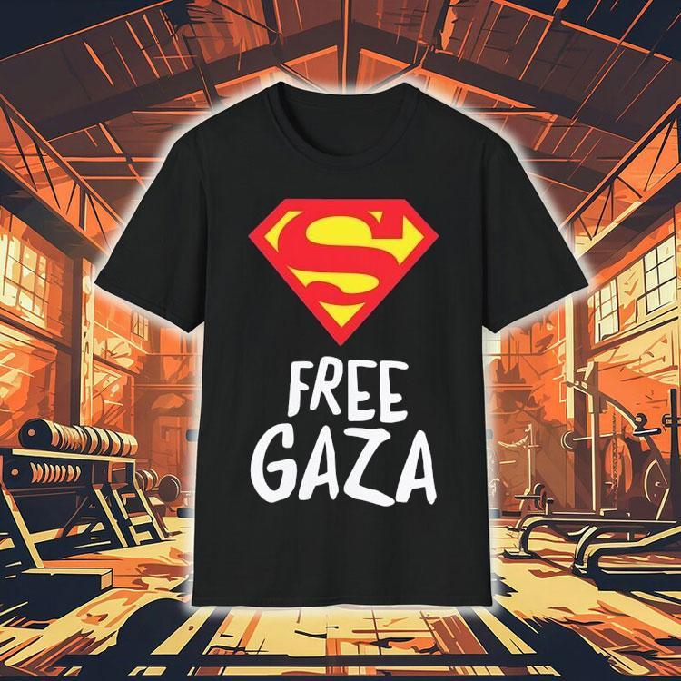 Superman Free Gaza Logo Shirt 4 Superman Free Gaza Logo Tshirt