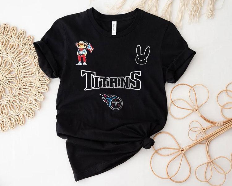 Tennessee Titans X Bad Bunny Super Bowl Signature Logo Shirt 4  Tennessee Titans X Bad Bunny Super Bowl Signature Logo Tshirt