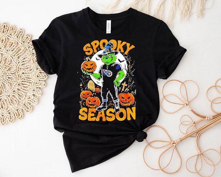 Tennessee Titans X Grinch Nfl Spooky Season 2025 Shirt 4 Tennessee Titans X Grinch Nfl Spooky Season Tshirt