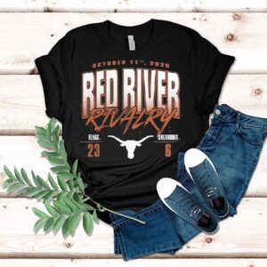 Texas Longhorns Vs Oklahoma Sooners 2025 Score Shirt Texas Longhorns Vs Oklahoma Sooners 2025 Score Shirt