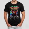 The Goat The Mamba The King As John Cena Roman Reigns Dwayne Johnson Walking Across Signatures Shirt