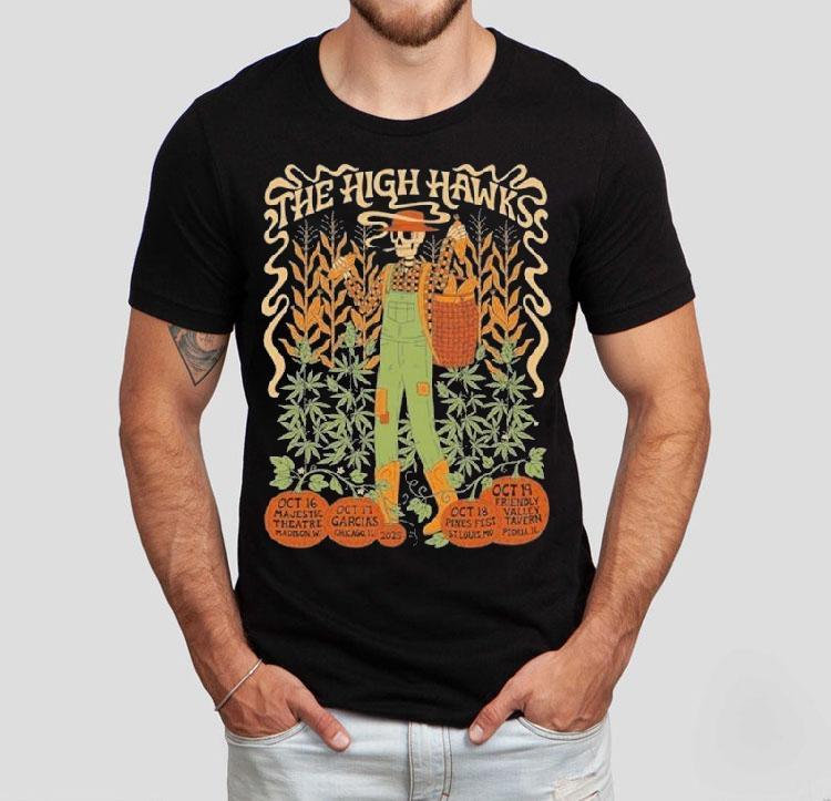 The High Hawks Show Halloween Oct 16-19 2025 Skeleton Shirts 4 The High Hawks Show Halloween Oct Skeleton S Tshirt