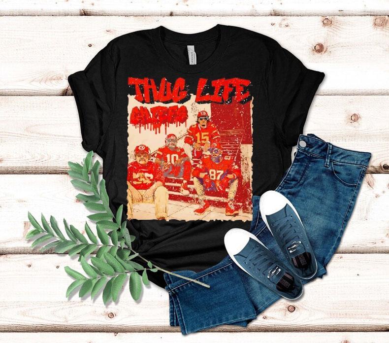Thug Life Kansas City Chiefs Football Shirt 4  Thug Life Kansas City Chiefs Football Tshirt