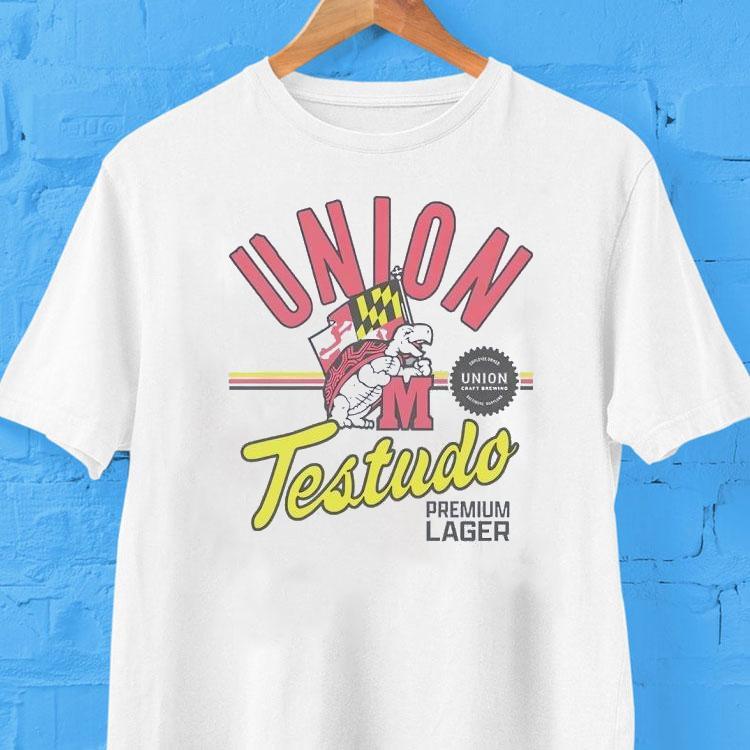 Union Craft Brewing Maryland Terrapins Testudo Premium Lager Shirt 2  Union Craft Brewing Maryland Terrapins Testudo Premium Lager Tshirt