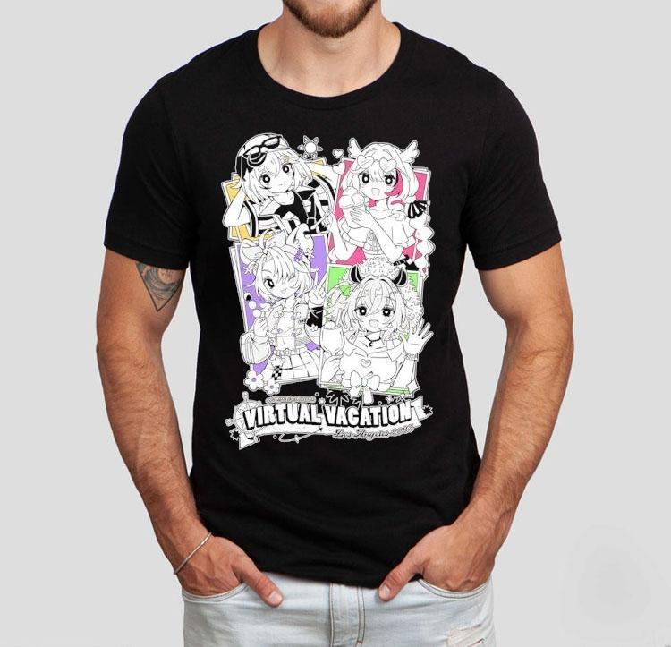 Virtual Vacation Los Angeles 2025 Anime Shirt 4  Virtual Vacation Los Angeles  Anime Tshirt