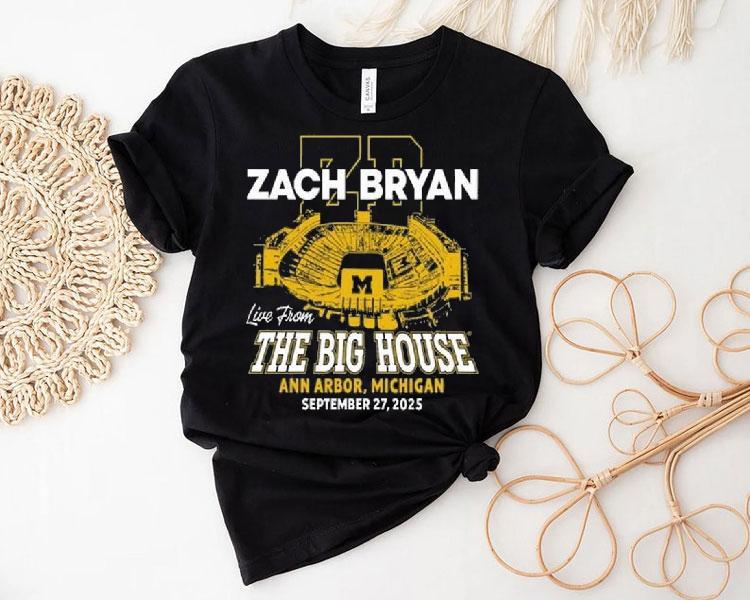 Zach Bryan Concert The Big House Michigan Stadium 2025 Shirt 4  Zach Bryan Concert The Big House Michigan Stadium  Tshirt