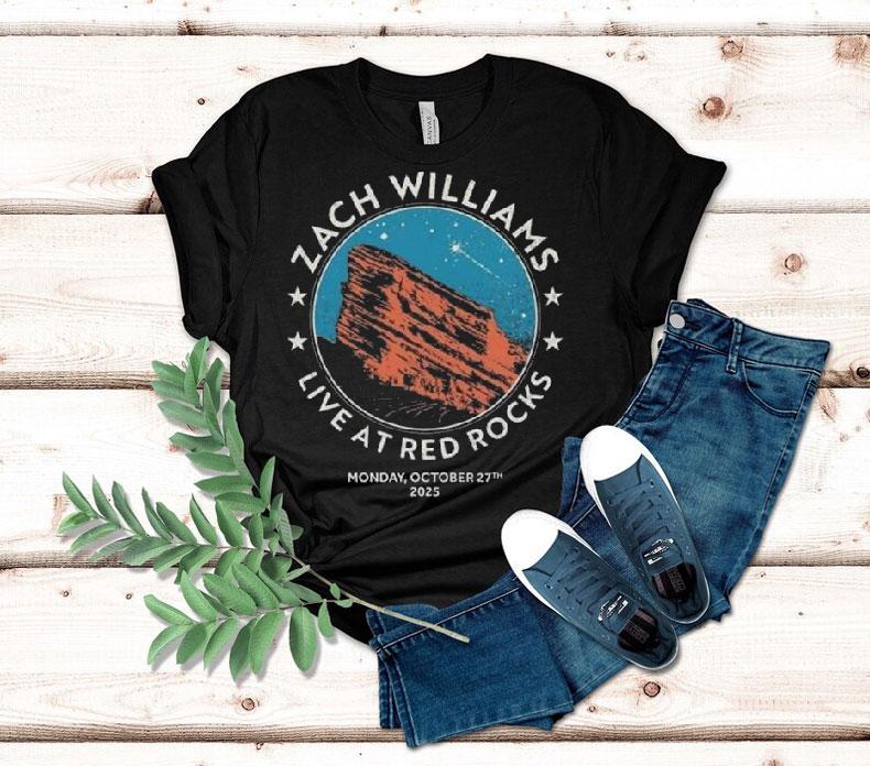 Zach Williams Event 2025 Red Rocks Shirt 4  Zach Williams Event  Red Rocks Tshirt