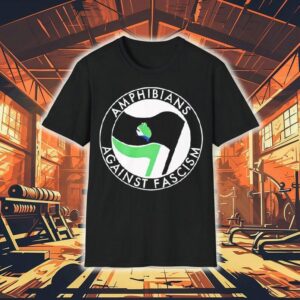 Amphibians Against Fascism Logo Frog Shirt