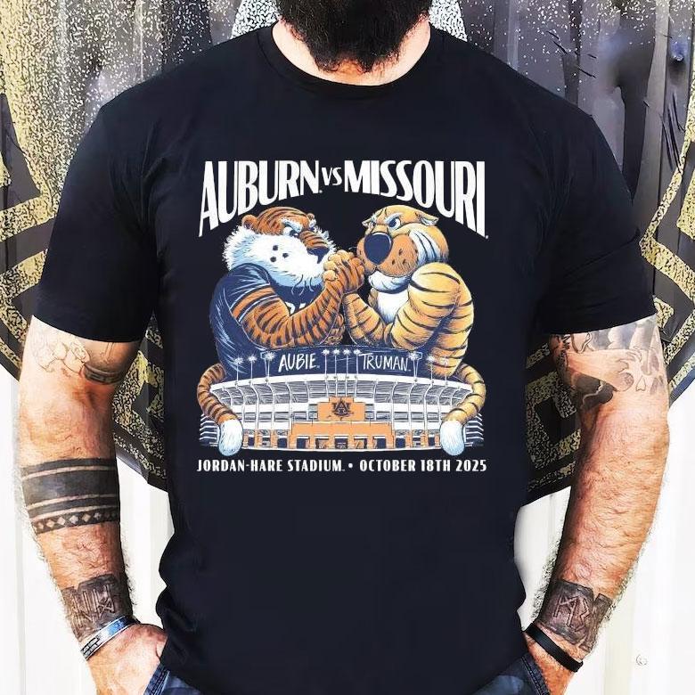 Auburn Tigers Vs Missouri Tigers Auble Truman Jordan Hare Stadium October 18th 2025 Shirt Auburn Tigers Vs Missouri Tigers Auble Truman Jordan Hare Stadium October 18th 2025 Shirt