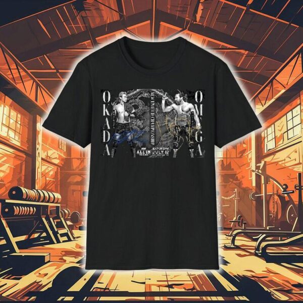 Autographed Matchup Monday Kazuchika Okada Vs Kenny Omega – Aew All In Texas 7-12-2025 Shirt