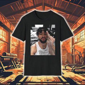 Bad Bunny Middle Finger Photo Signature Shirt