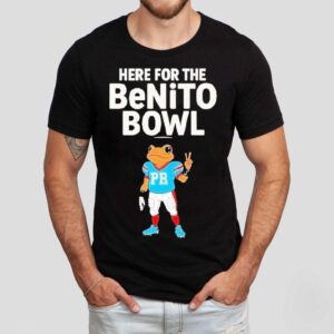 Bad Bunny X The Benito Football Here For The Benito Bowl 2025 Mascot Shirt