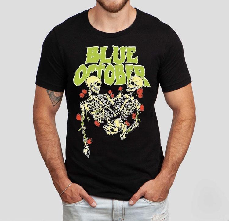Blue October Skeleton Buddies Shirt Blue October Skeleton Buddies Shirt