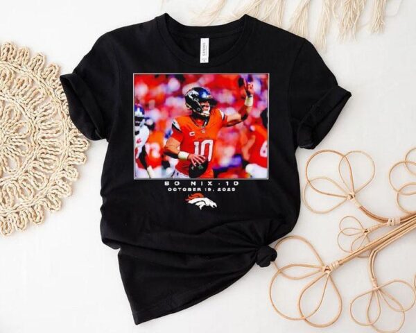 Bo Nix Denver Broncos Football Nfl 2025 Photo Shirt