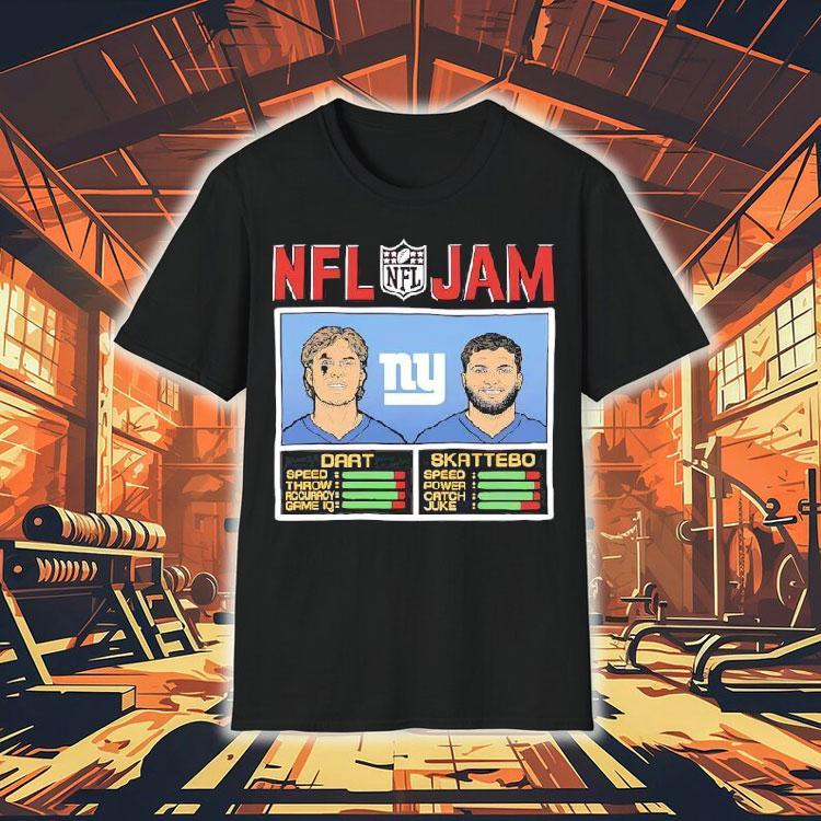 Cam Skattebo And Jaxson Dart New York Giants Nfl Jam 2025 Shirt Cam Skattebo And Jaxson Dart New York Giants Nfl Jam 2025 Shirt