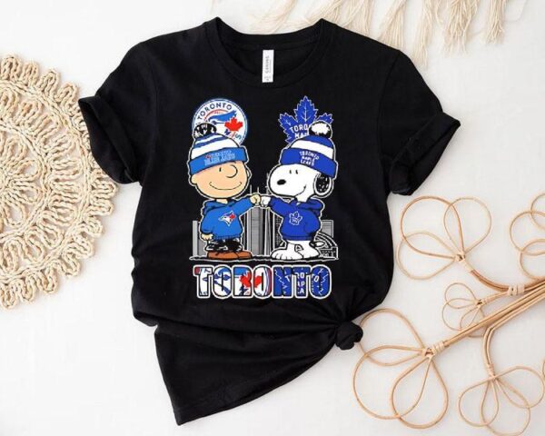 Charlie Brown And Snoopy X Toronto Blue Jays And Toronto Maple Leafs Shirt