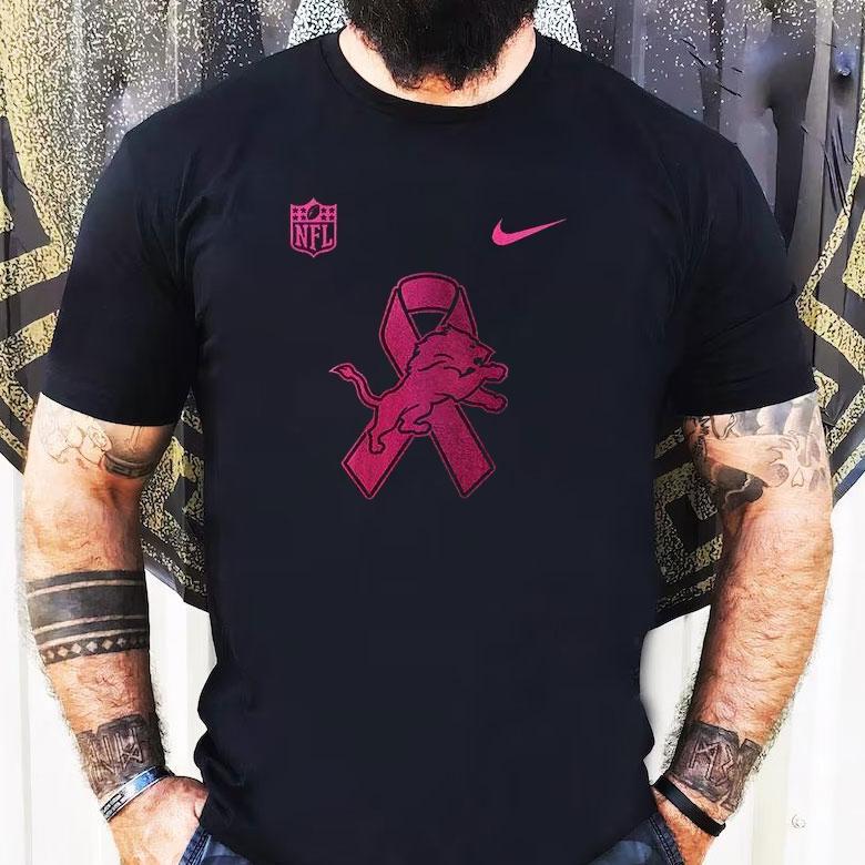 Detroit Lions Breast Cancer Awareness Ribbon Shirt Detroit Lions Breast Cancer Awareness Ribbon Shirt